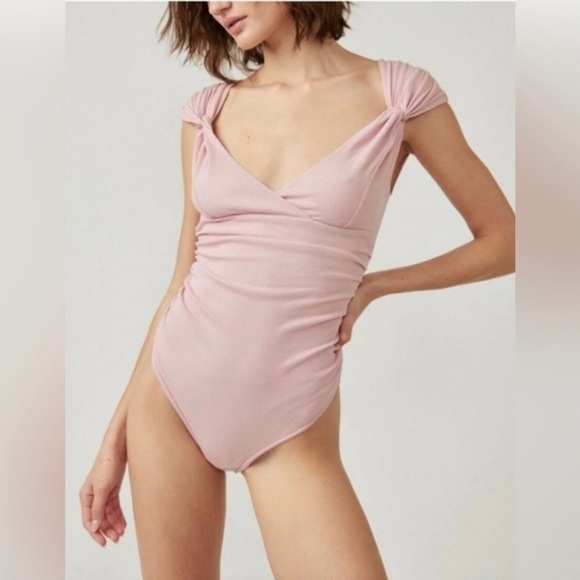 Free People Intimately FP Another Love Bodysuit in Silver Pink Size L - Picture 4 of 15